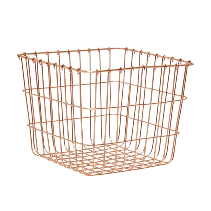 Vertex Square Basket - Copper - Modern Home Interiors