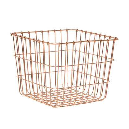 Vertex Square Basket - Copper - Modern Home Interiors