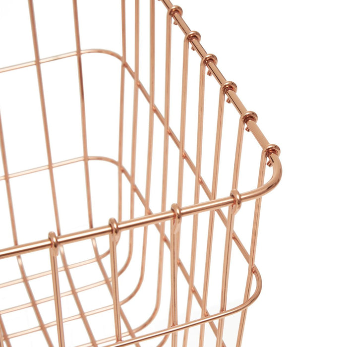 Vertex Square Basket - Copper - Modern Home Interiors