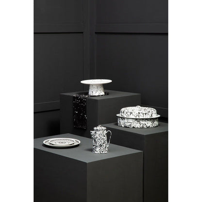 White Marble Speckled Cake Stand - Modern Home Interiors