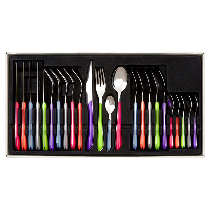 Zuma Multi Coloured Pastel Cutlery Set - 24Pc - Modern Home Interiors