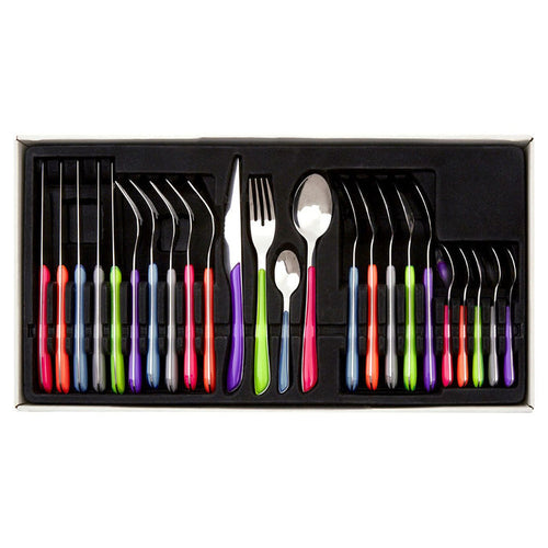 Zuma Multi Coloured Pastel Cutlery Set - 24Pc - Modern Home Interiors